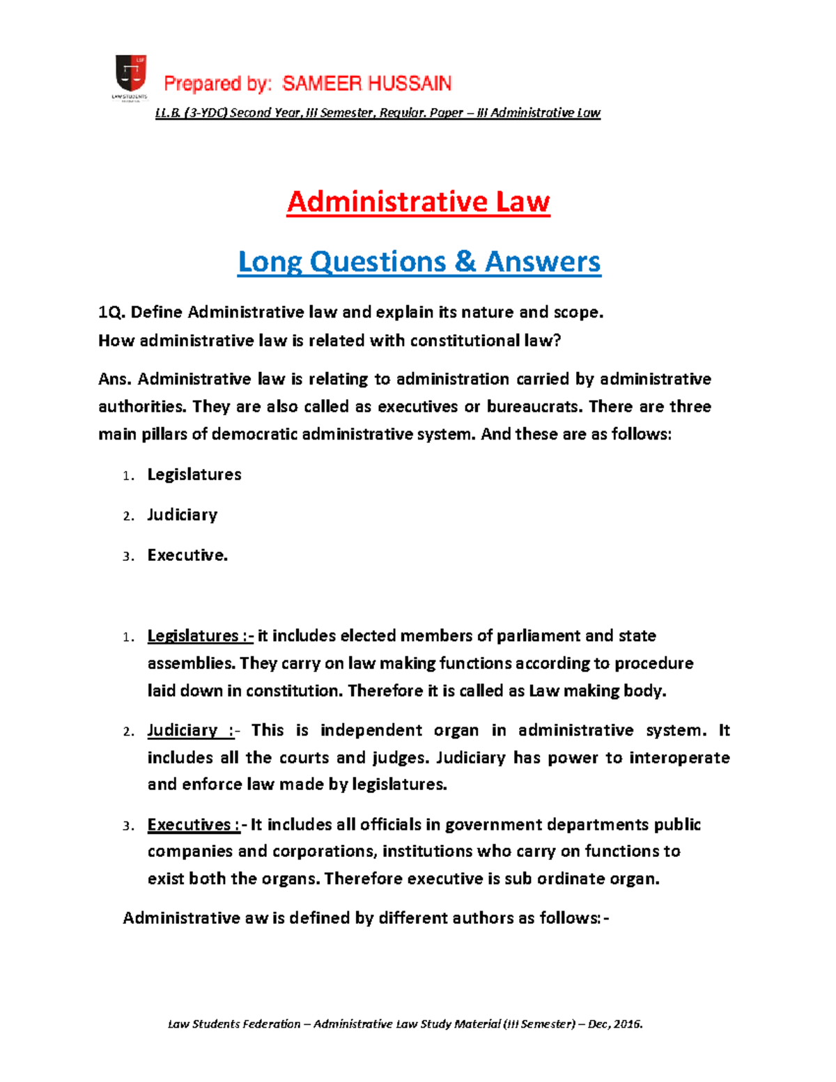 Administrative Law - Frequently Asked Questions - Administrative Law ...