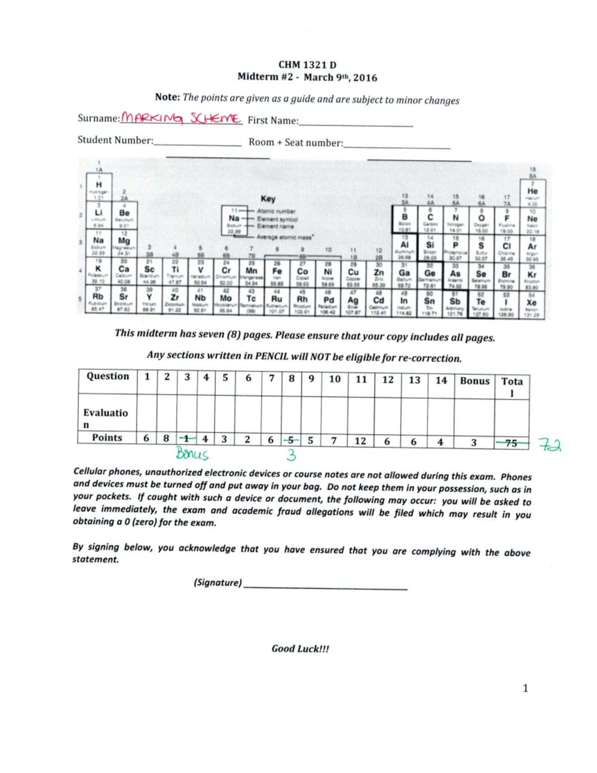 Midterm February 2016, answers - CHM1321 - Studocu