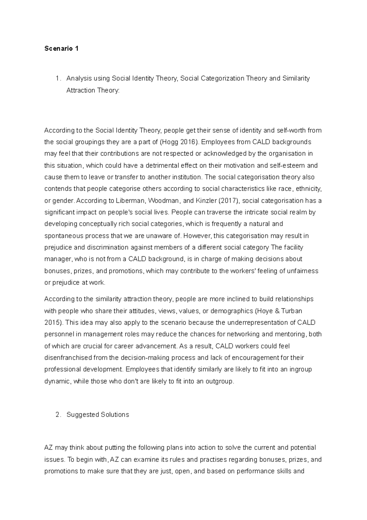 Case study for PWS - Scenario 1 Analysis using Social Identity Theory ...