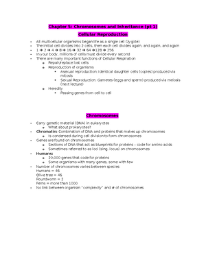 BIOL 102 Exam I Study Guide - BIOL 102 Exam 1 Study Guide Chapter 1 ...