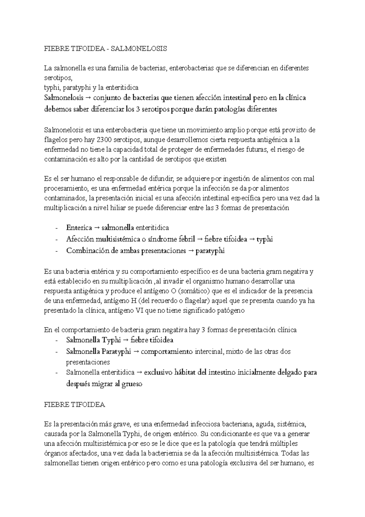 Salmonella - Fiebre tifoidea y Salmonelosis - FIEBRE TIFOIDEA ...