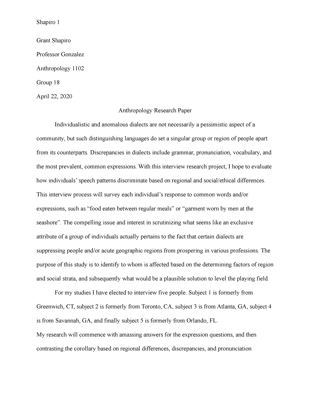 research papers anthropology sociology
