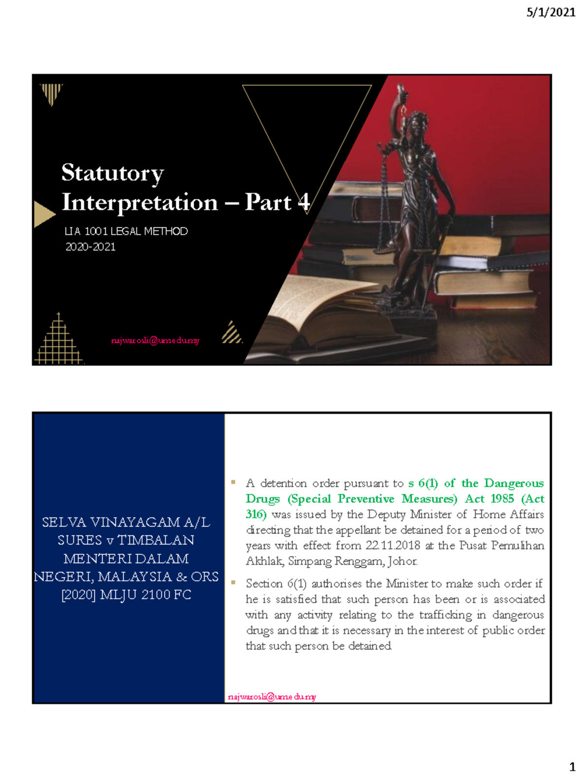 Statutory Interpretation Part 4 Lecture Finals Lm Statutory Statutory Interpretation Part 4 Lecture Finals Lm Statutory