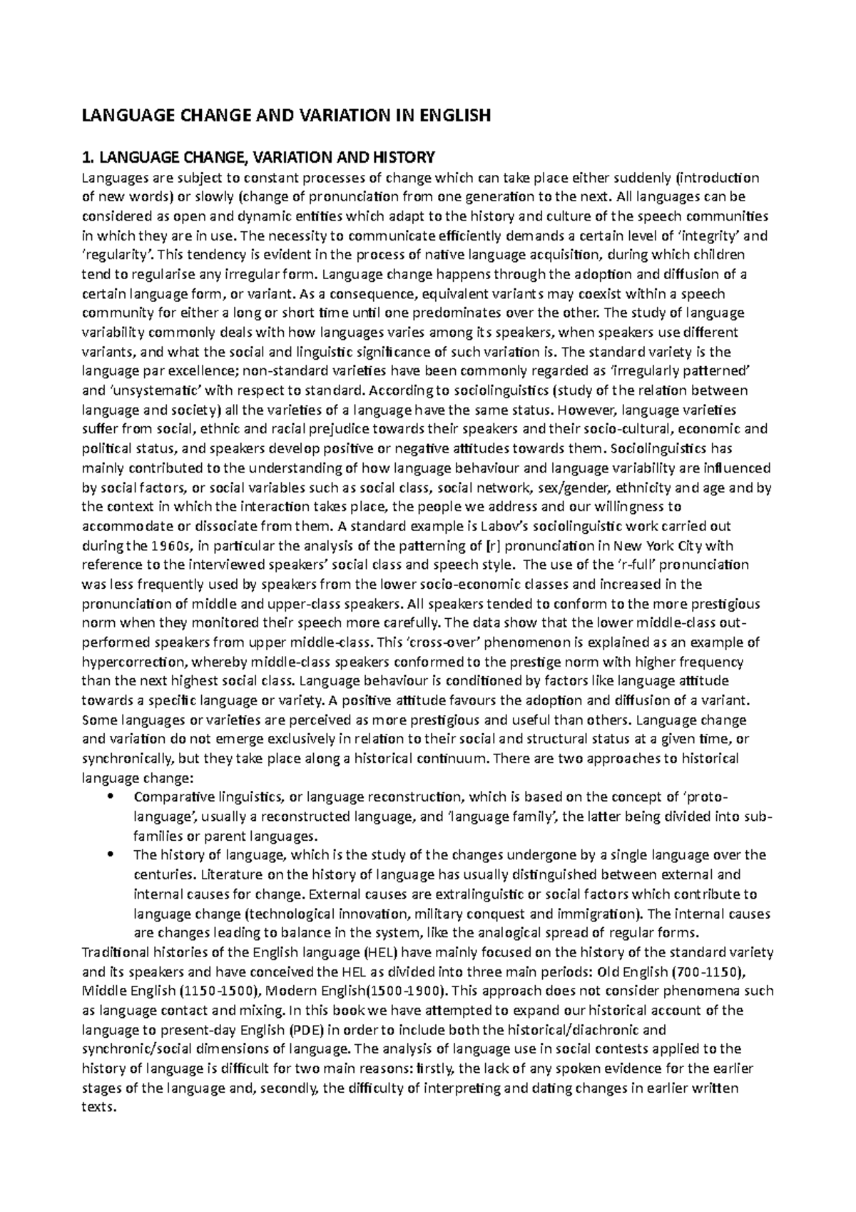 A handbook of present day English - LANGUAGE CHANGE AND VARIATION IN ...