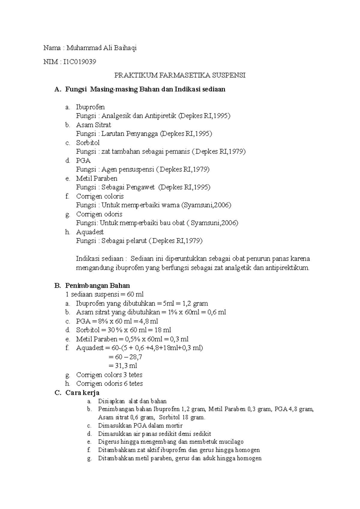 A-I1C019039-Muhammad Ali Baihaqi-Praktikum Suspensi - Nama : Muhammad ...