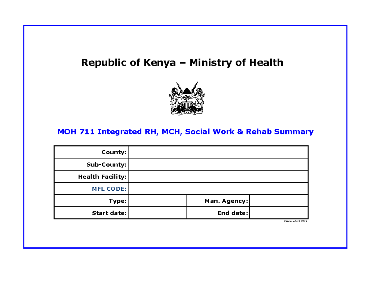 Final MOH 711 RH-MCH-Other April-2019 - County: Sub-County: Health ...