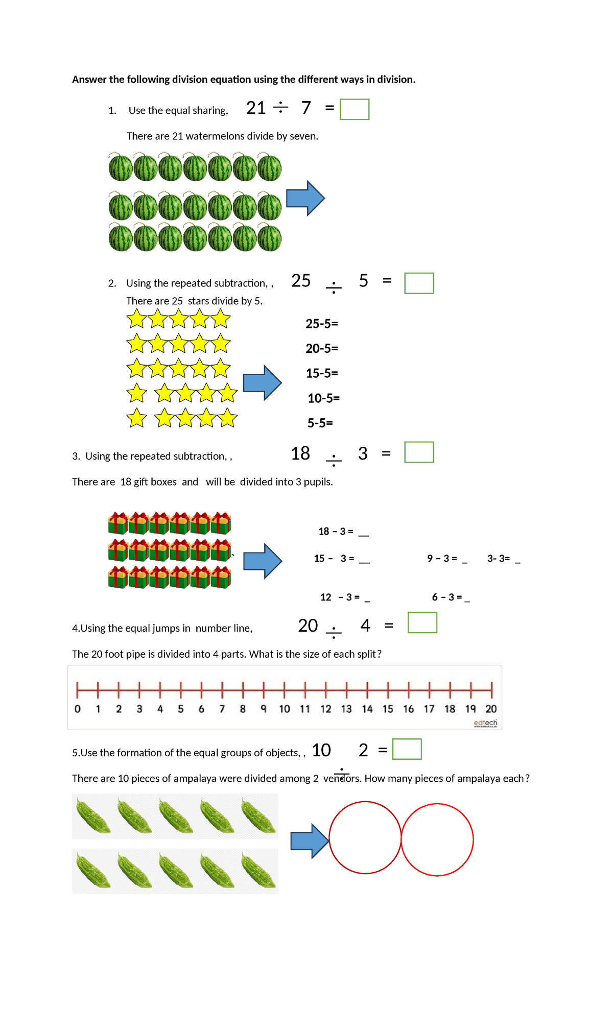 Assesssmnet - Answer the following division equation using the ...