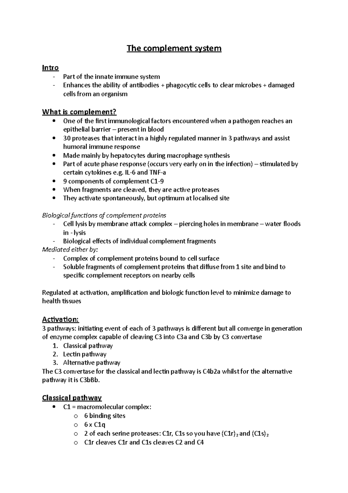 the-complement-system-lecture-notes-the-complement-system-intro