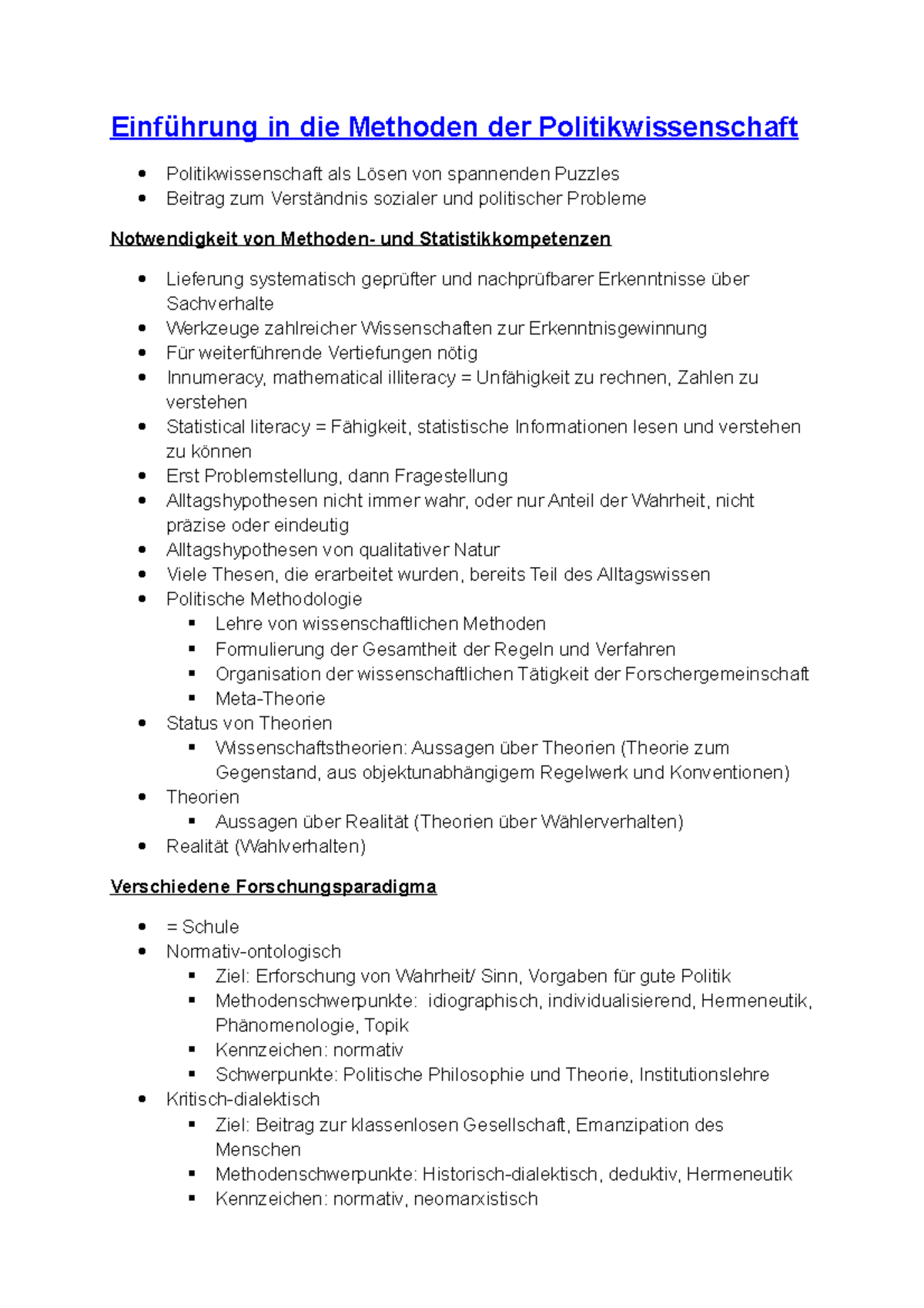 Einführung In Die Methoden Der Politikwissenschaft - Einführung In Die ...