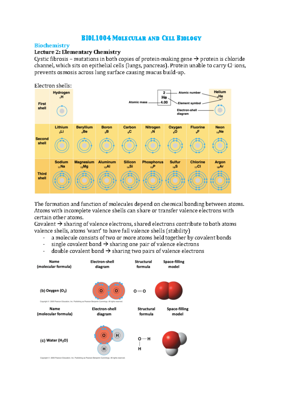 BIOL1004 Molecular and Cell Biology - BIOL 1004 Molecular and Cell ...