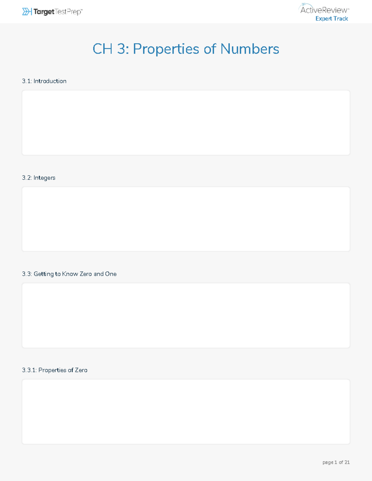 CH 3 properties of numbers expert track - 3: Introduction 3: Integers 3 ...
