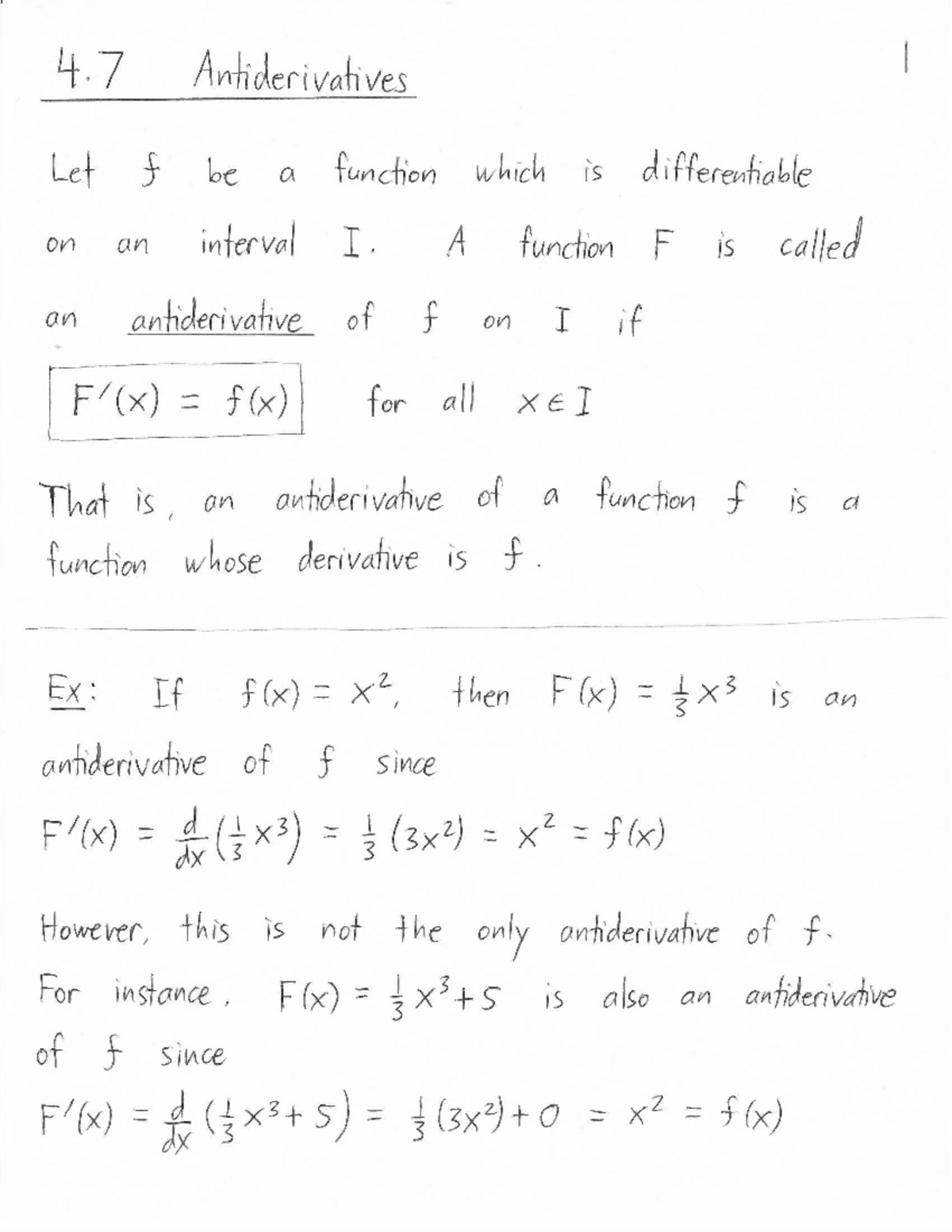 NYB Section 4 - Antiderivatives - 201-NYB-05 - Studocu