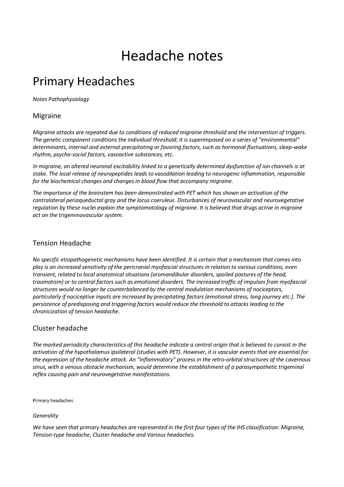 headache-notes-in-english-headache-notes-primary-headaches-notes