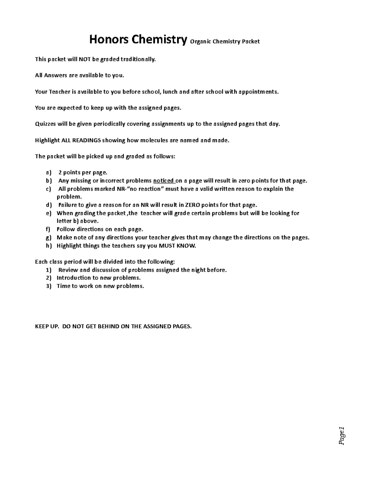Ochem Alkane-Alkyne worksheet (Organic Chemistry I) - Honors Chemistry ...