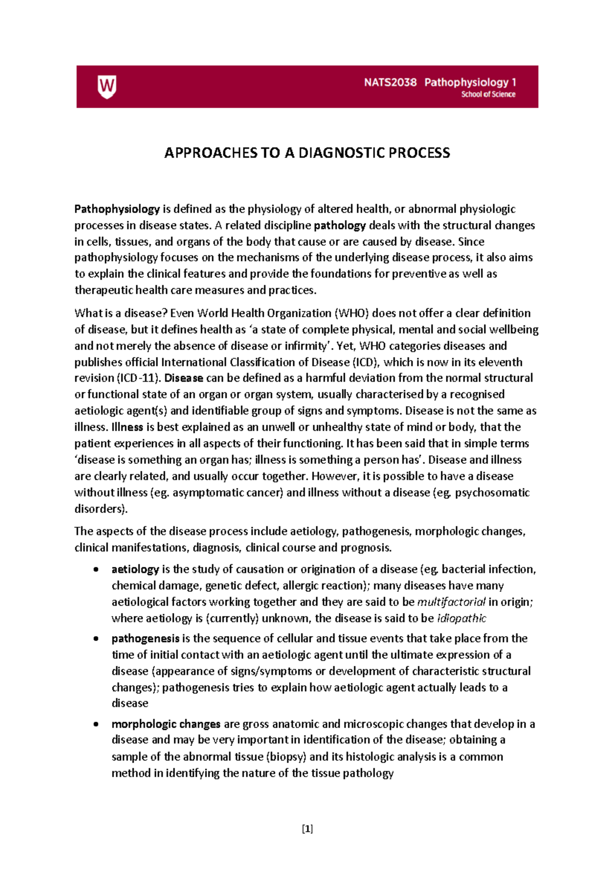 Reading 02 - Approaches TO A Diagnostic Process - APPROACHES TO A ...