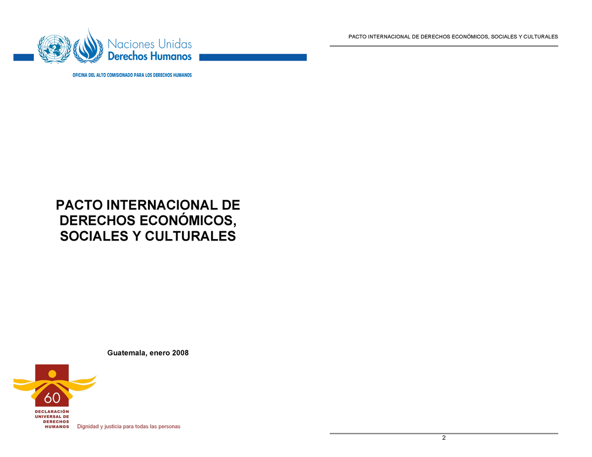 Pacto Internacional DESC - PACTO INTERNACIONAL DE DERECHOS ECONÓMICOS ...