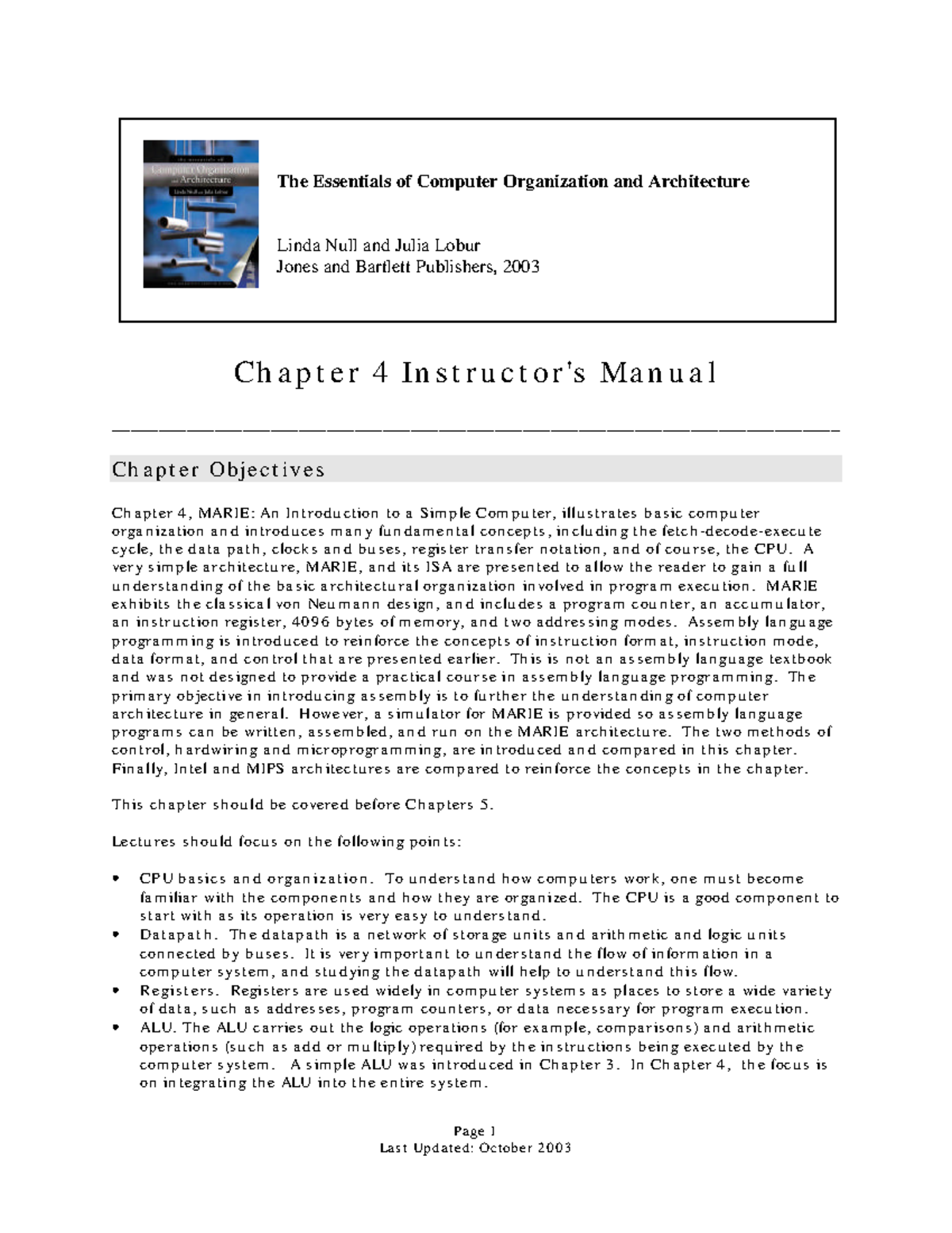 Im-ch41 Sample Exam Notes - Page 1 Chapter 4 Instructor's Manual ...