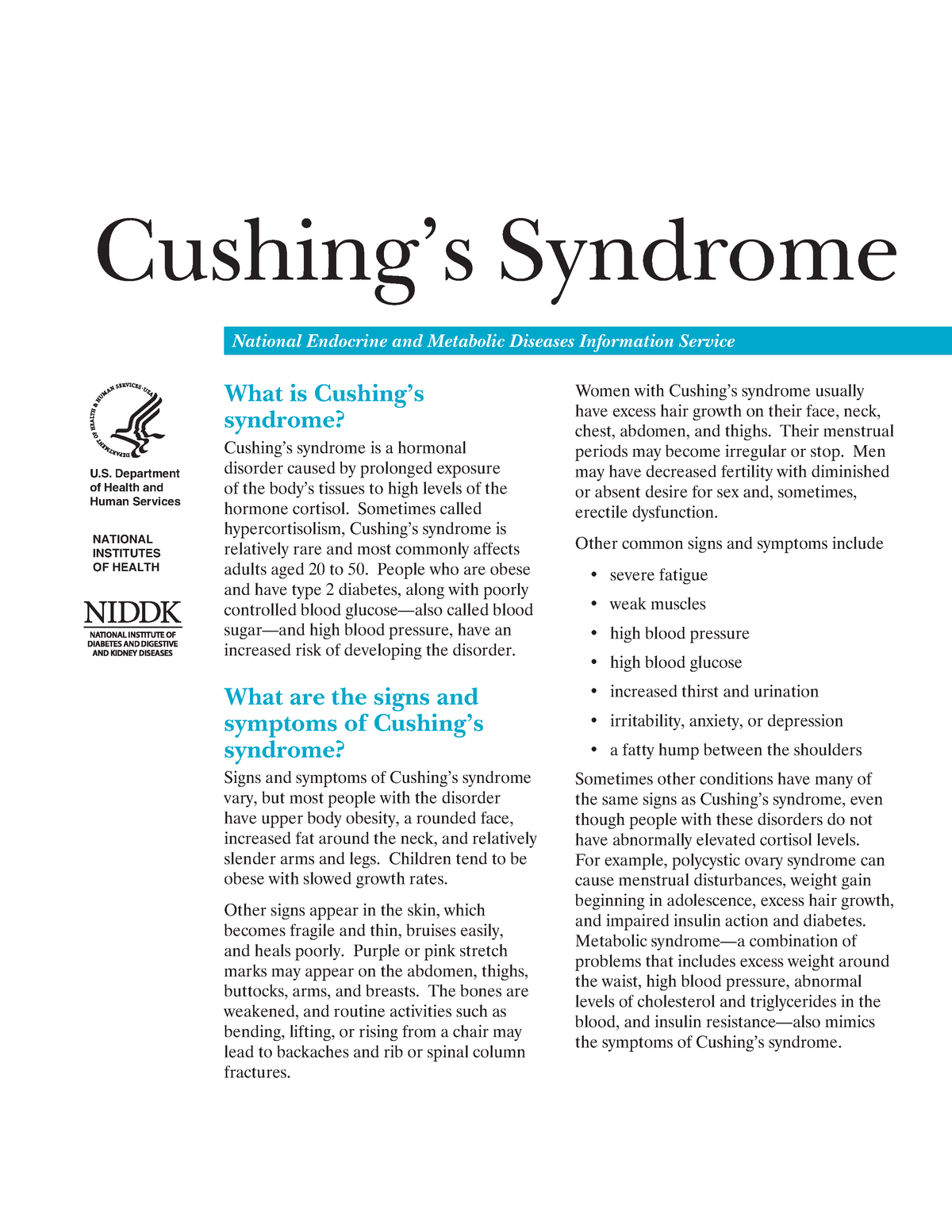 Cushings Syndrome 508 - Articulo de síndrome de cushinf - Cushing’s ...