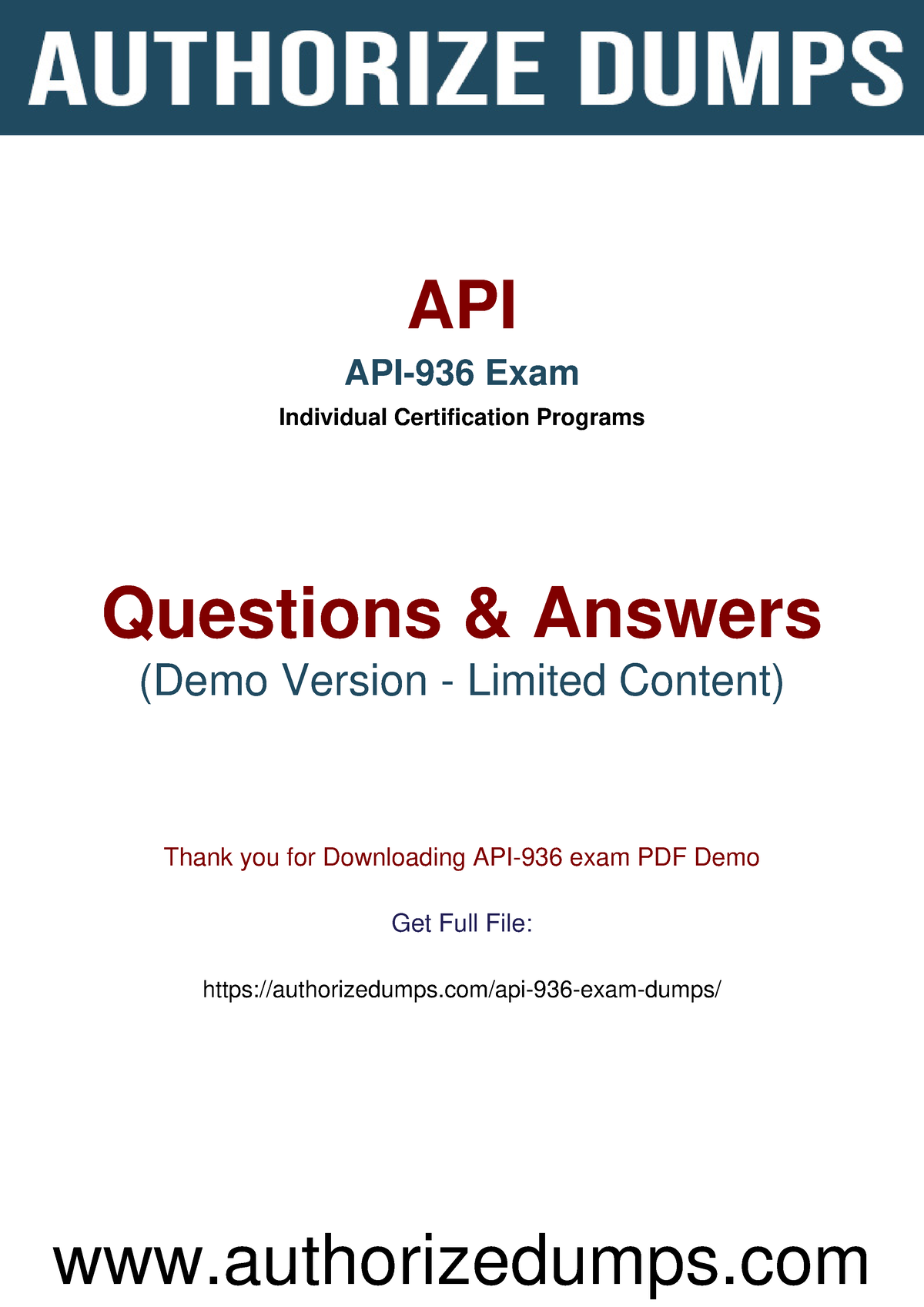 API-936 Prüfungsaufgaben