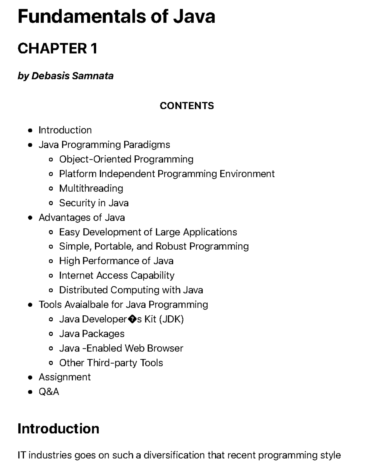 ch1-java-programming-paradigms-advantages-of-java-tools-available