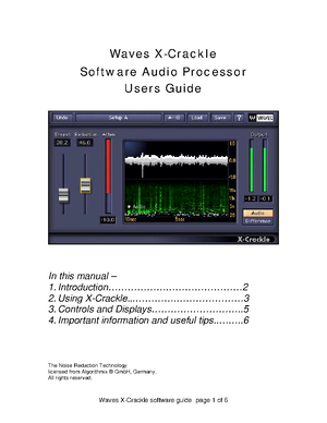 Waves System Guide - ewrv - THE WaveSystem USER GUIDE The WaveSystem ...