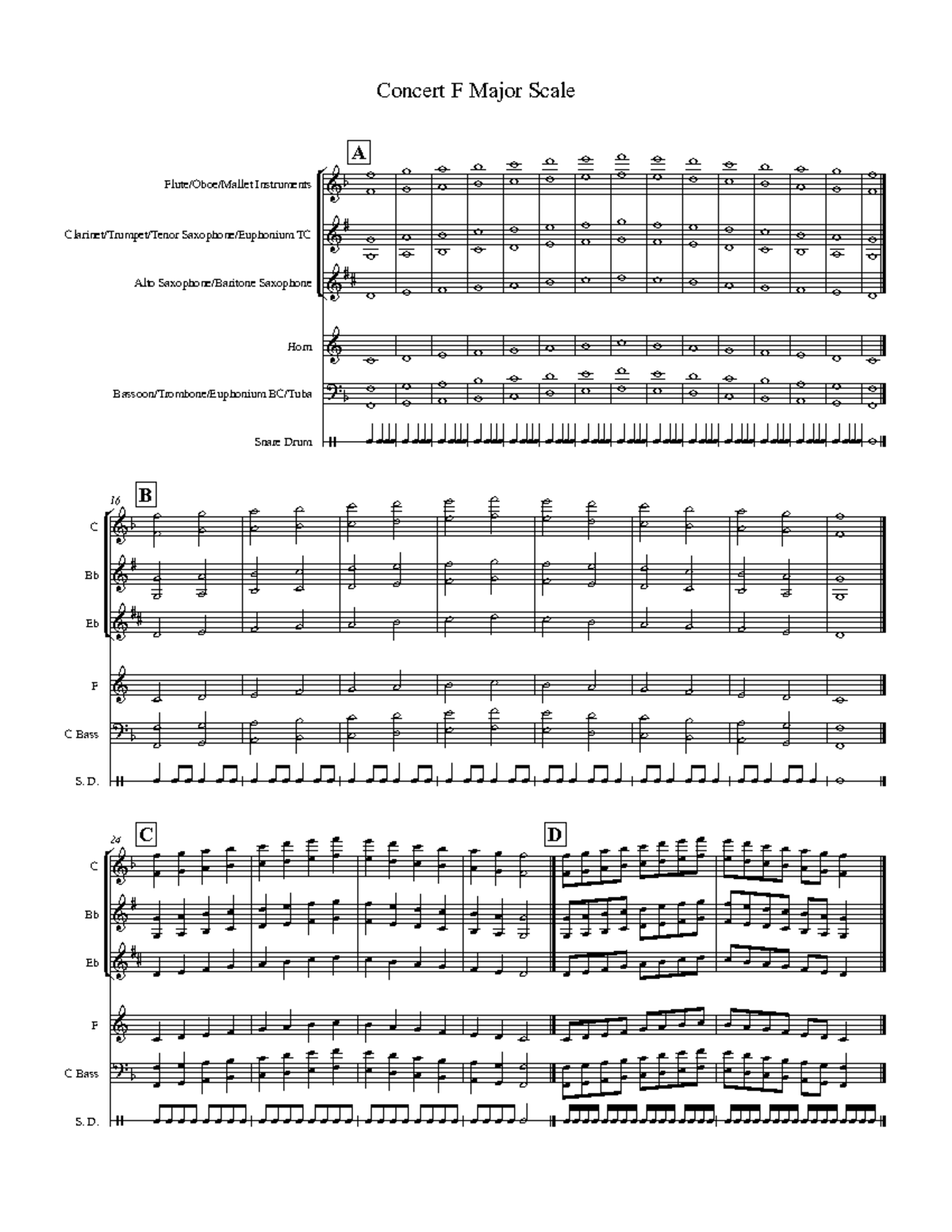 Concert F - Score and parts and moreeee - ° ¢ ° ¢ ° ¢ Flute/Oboe/Mallet ...