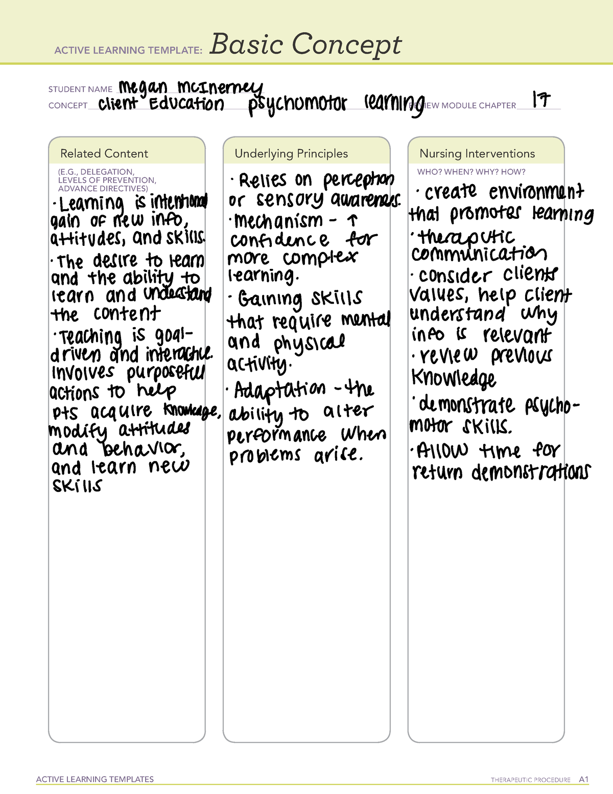 Basic Concept Active Learning Template