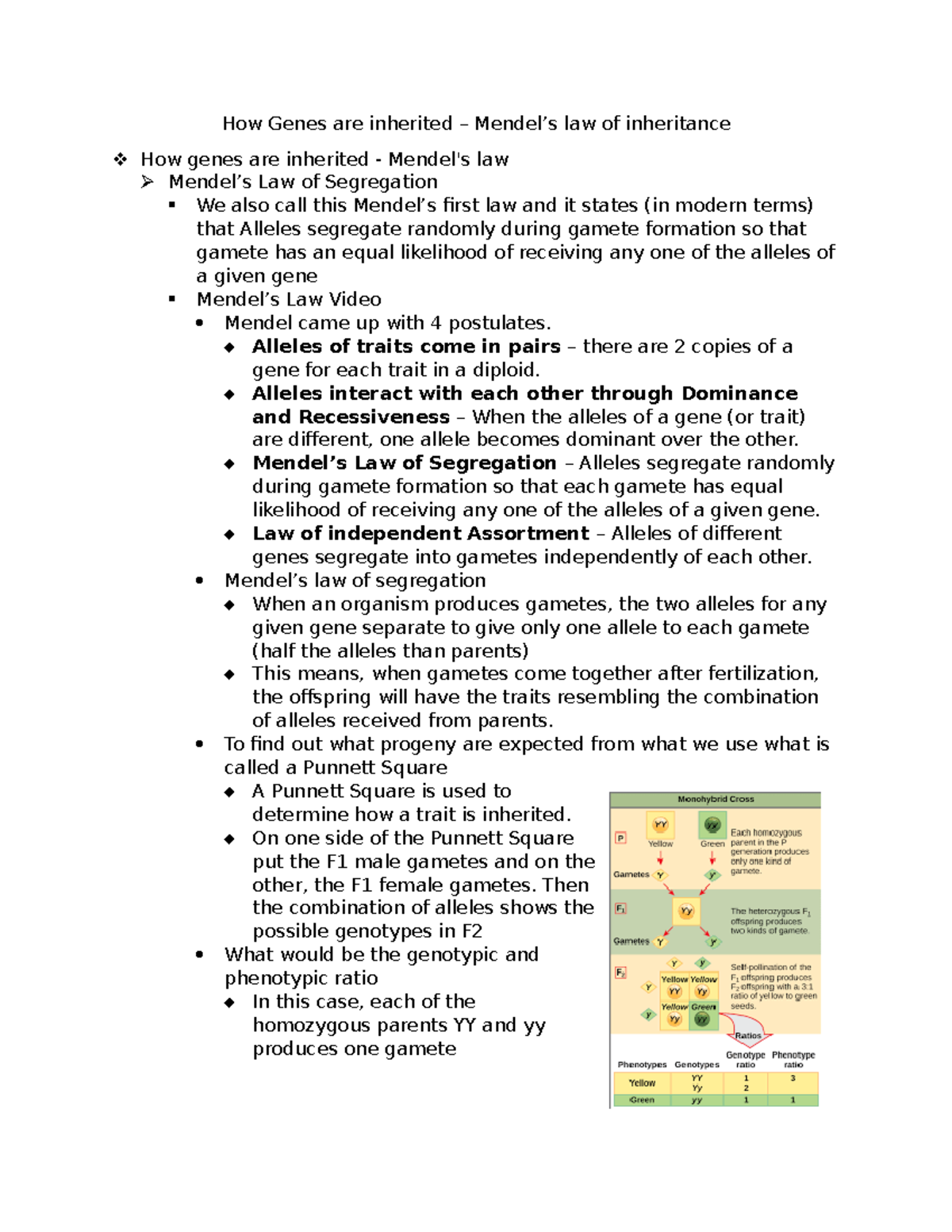 Chaper 11 - How genes are inherited - How Genes are inherited – Mendel ...