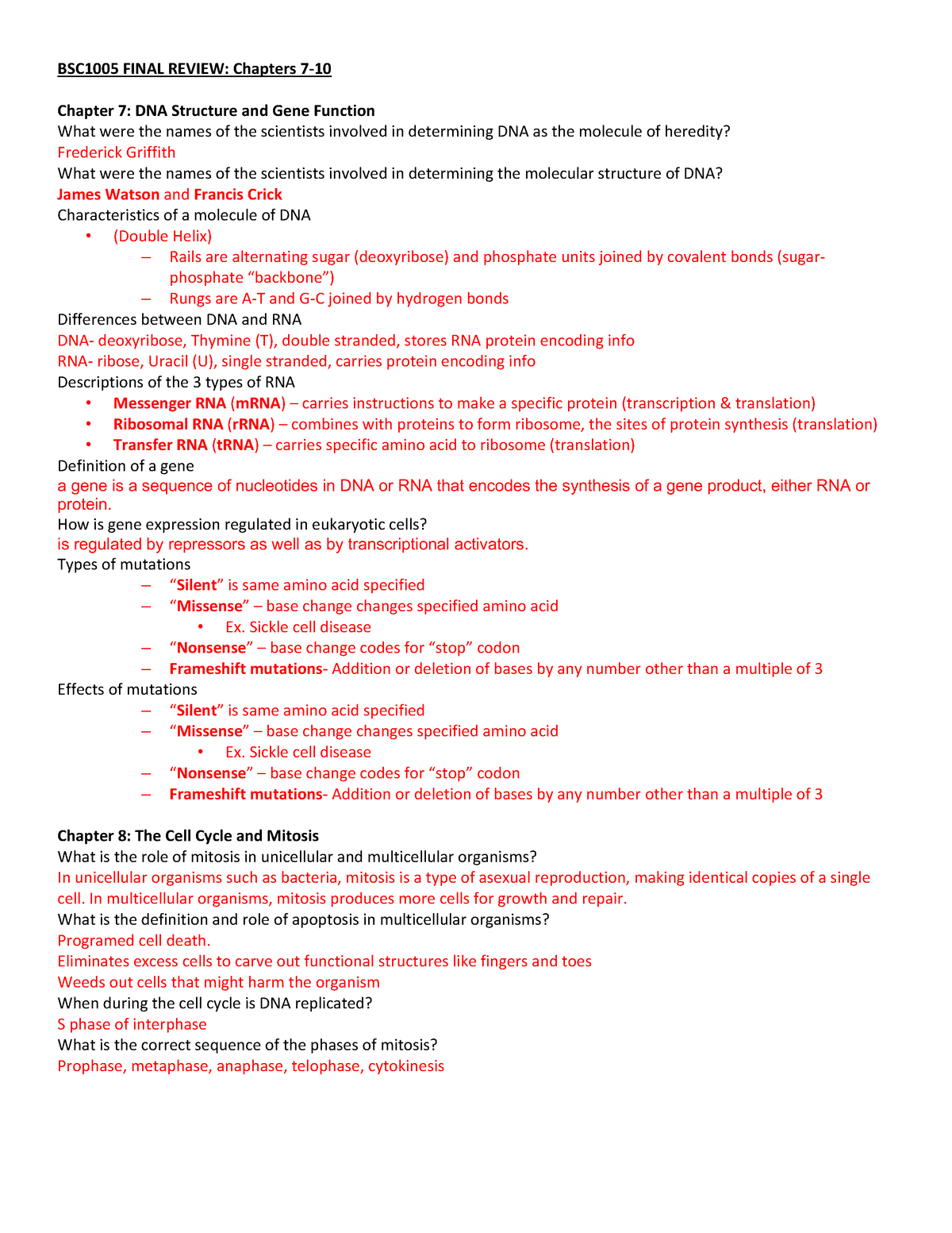 Bio Study Guide 7, 8, 9, 10 - Warning: TT: Undefined Function: 32 ...