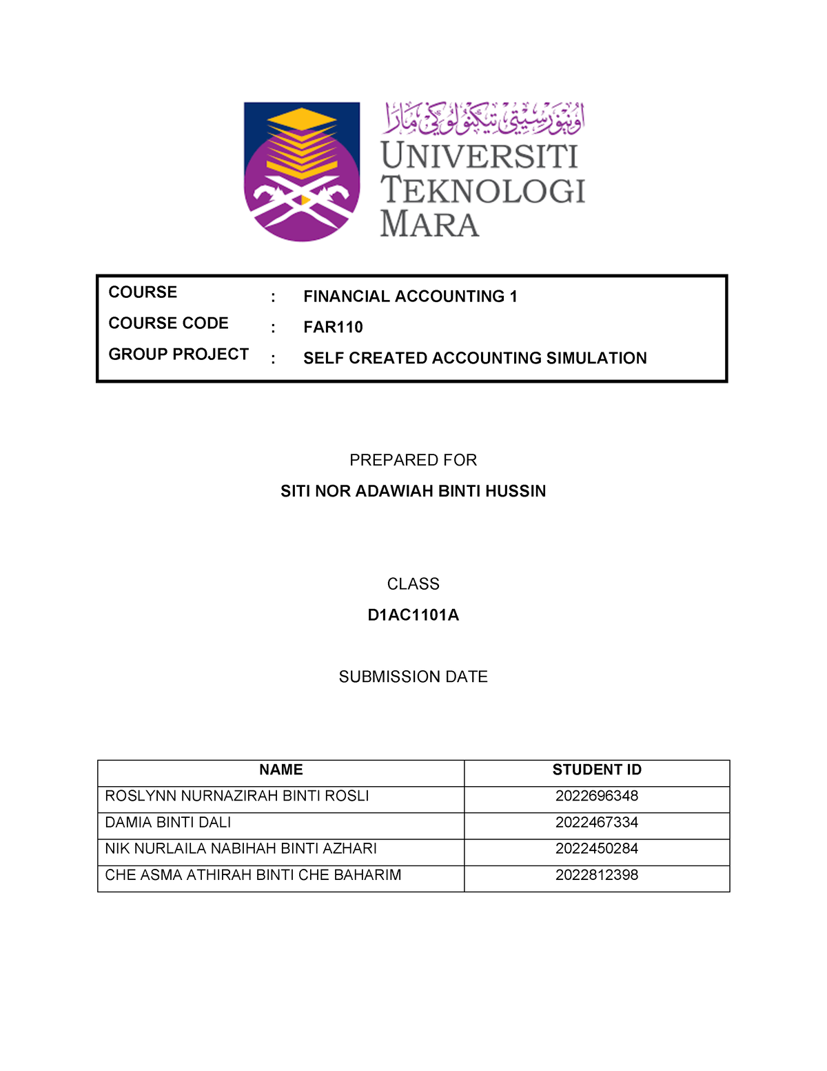 assignment 2 far110