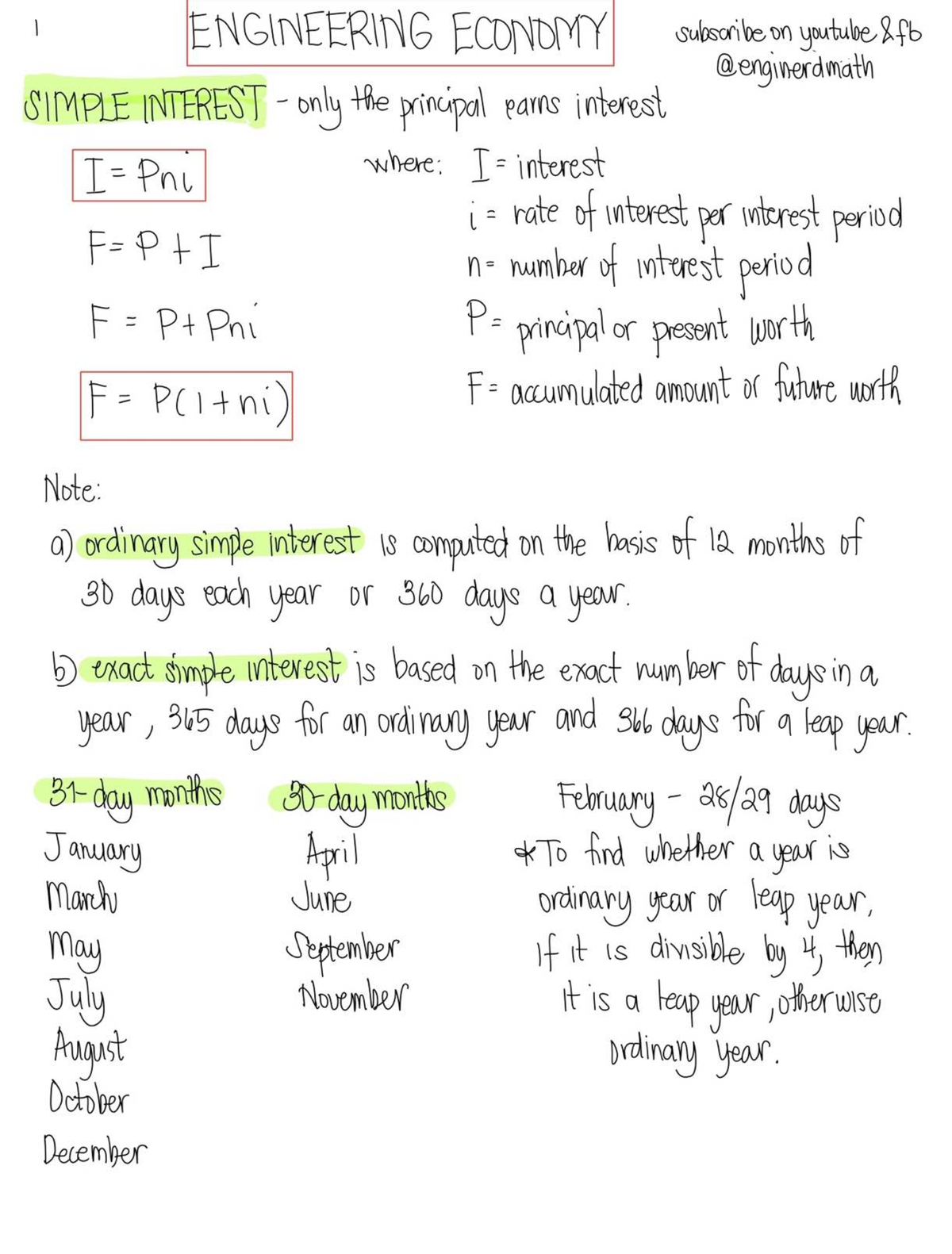 Engineering- Economy- Notes - Studocu