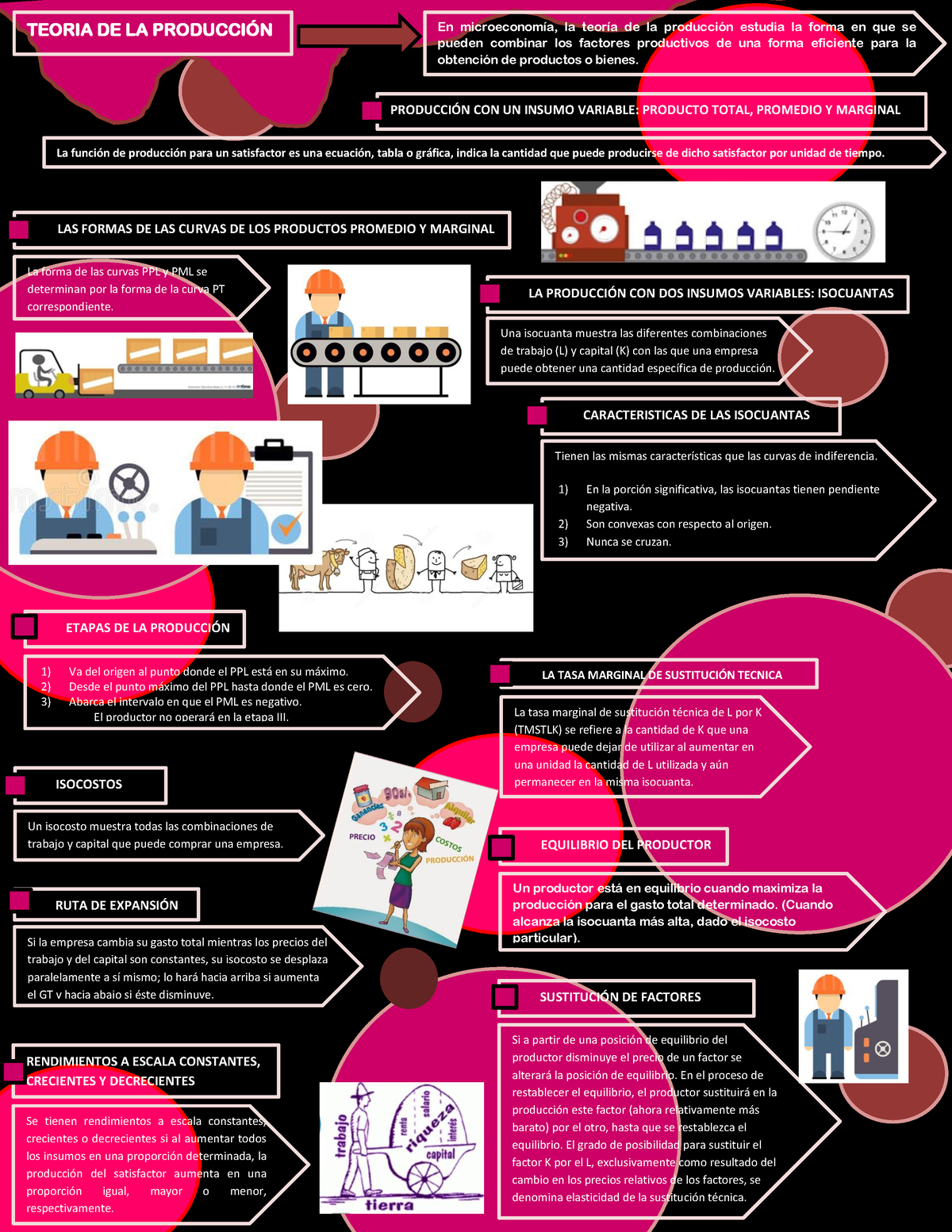 Infografia Teoria De La Producci N Teoria De La Produccin En Microeconom A La Teor A De