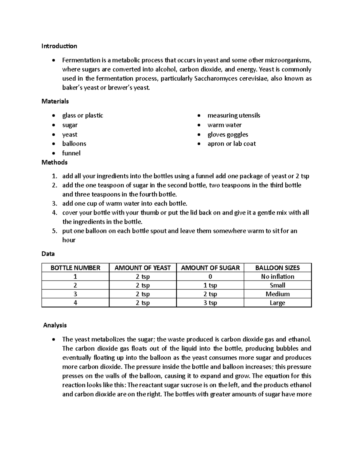 LR8 Fermentation Introduction Fermentation is a metabolic process