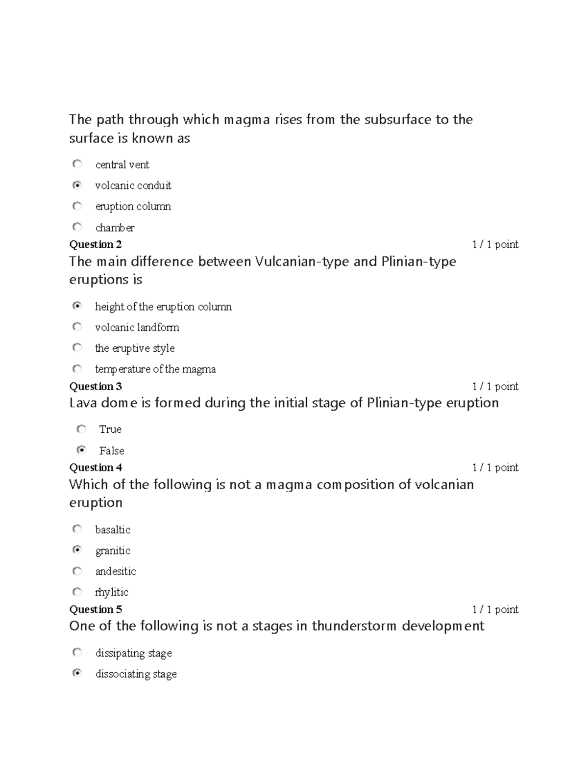Quizzes Recap - The path through which magma rises from the subsurface ...