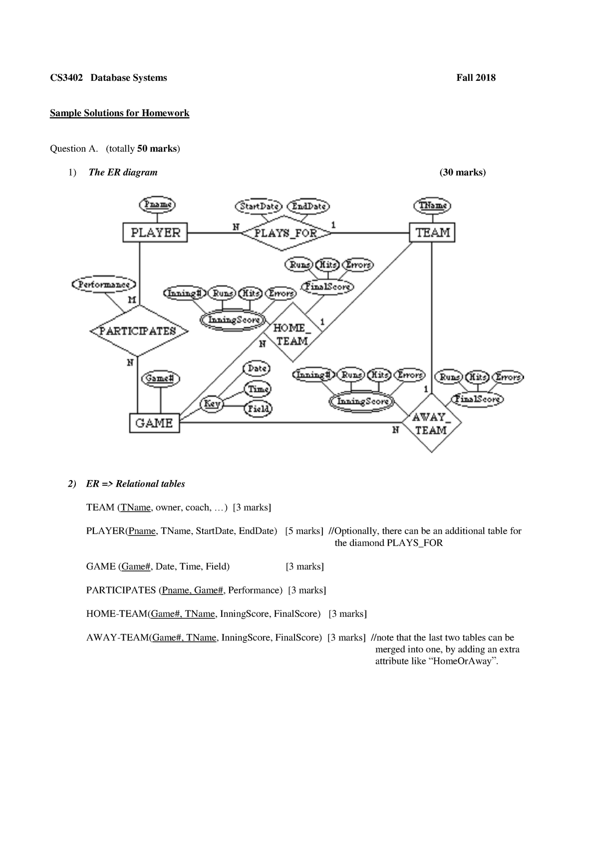 database systems homework solutions