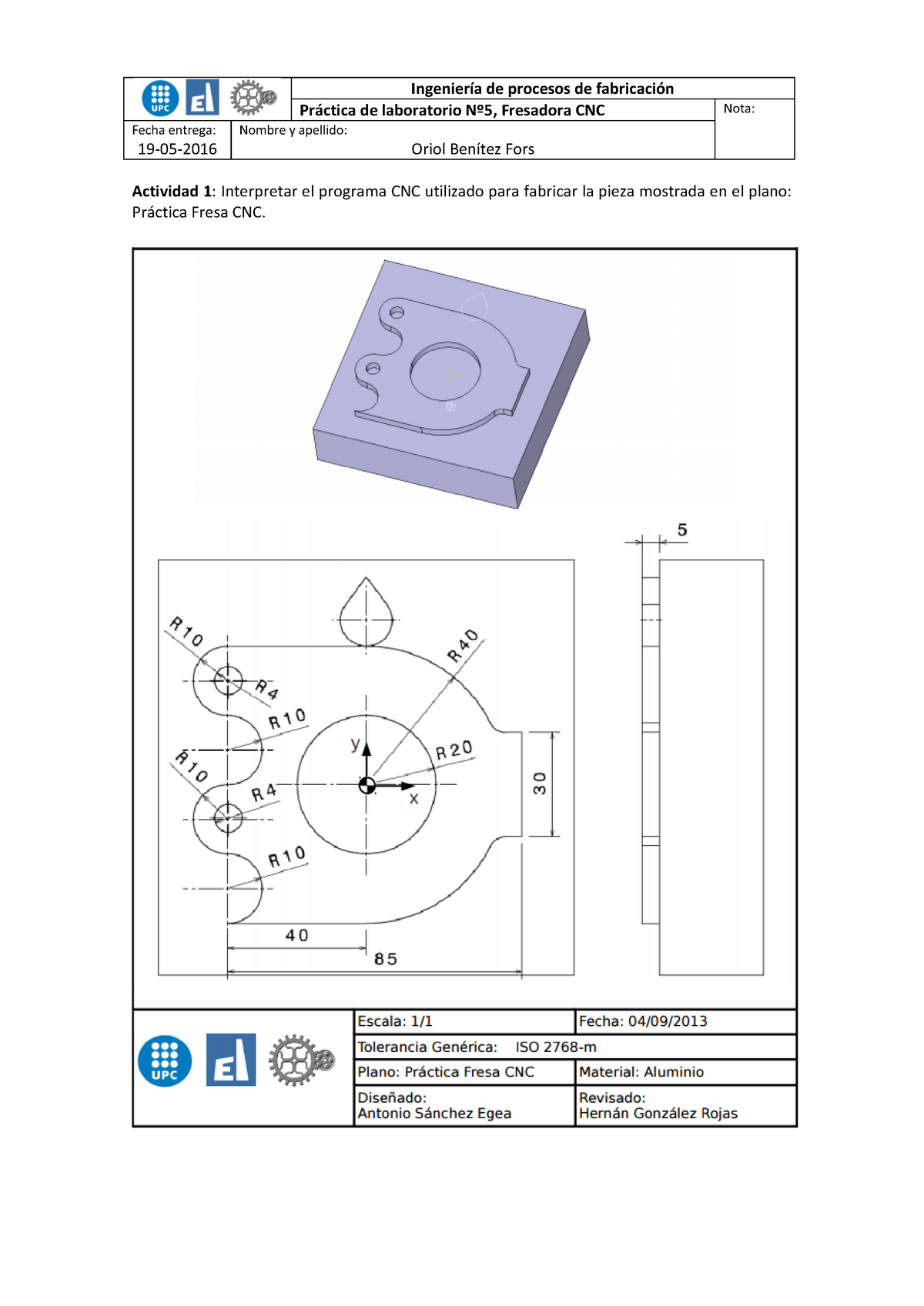 Práctica 5 - Ingeniería De Procesos De Fabricación Práctica De ...