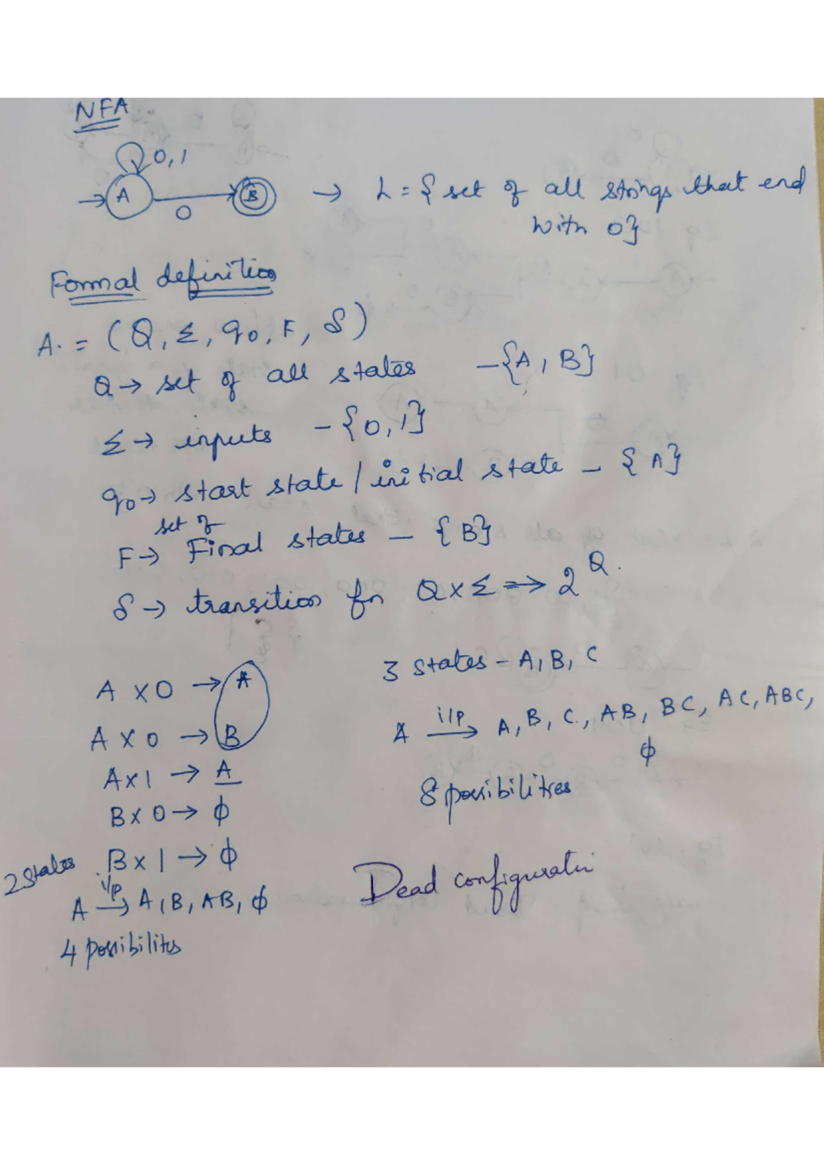 Nfa, epsilon Nfa, nfa to dfa, minimization of dfa, equivalence of hand ...