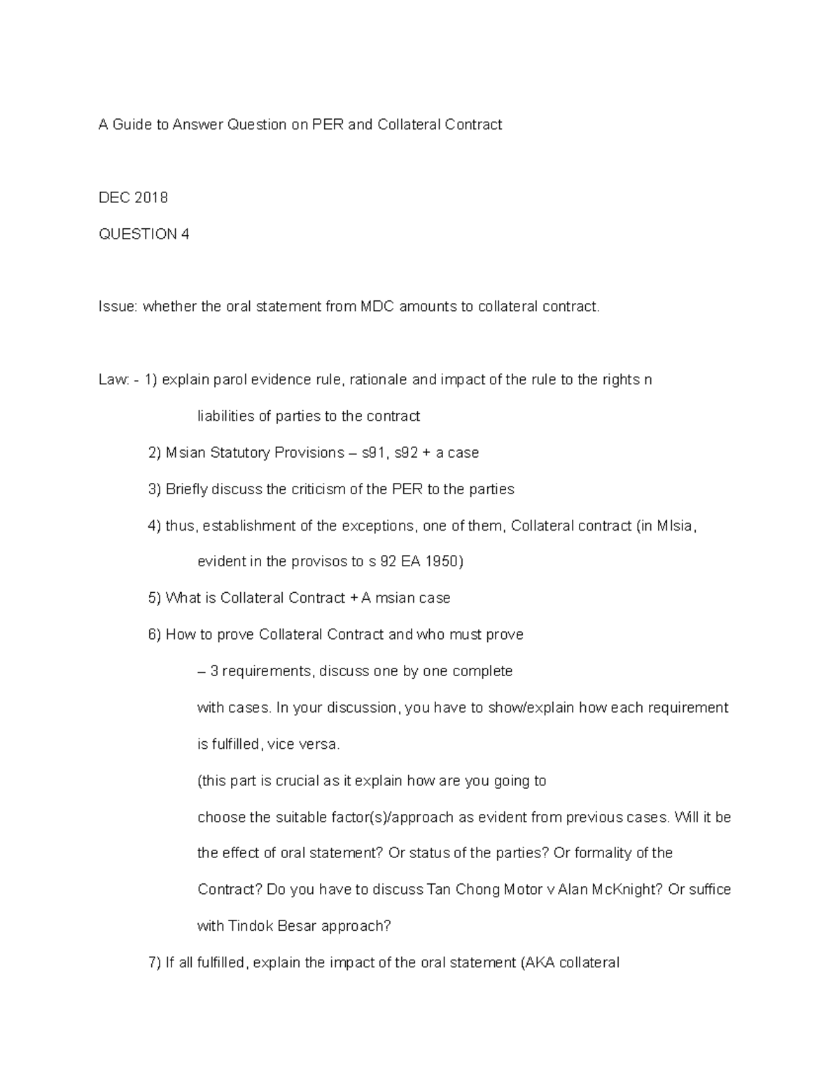 Untitled document - guideline to answer problem based question - A ...