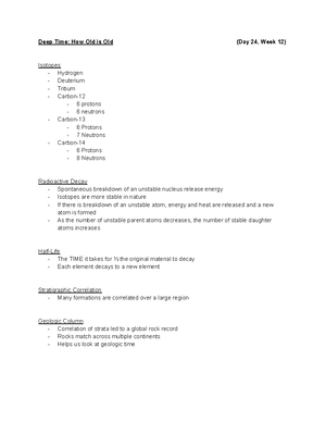 Geology Week One Notes - Geology: The Study of Earth 1/17/23 (Day 1 ...
