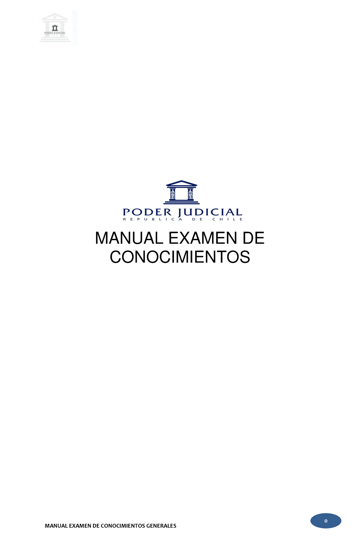 Manual Pjud - 0 MANUAL EXAMEN DE CONOCIMIENTOS 1 ÍNDICE INTRODUCCIÓN ...