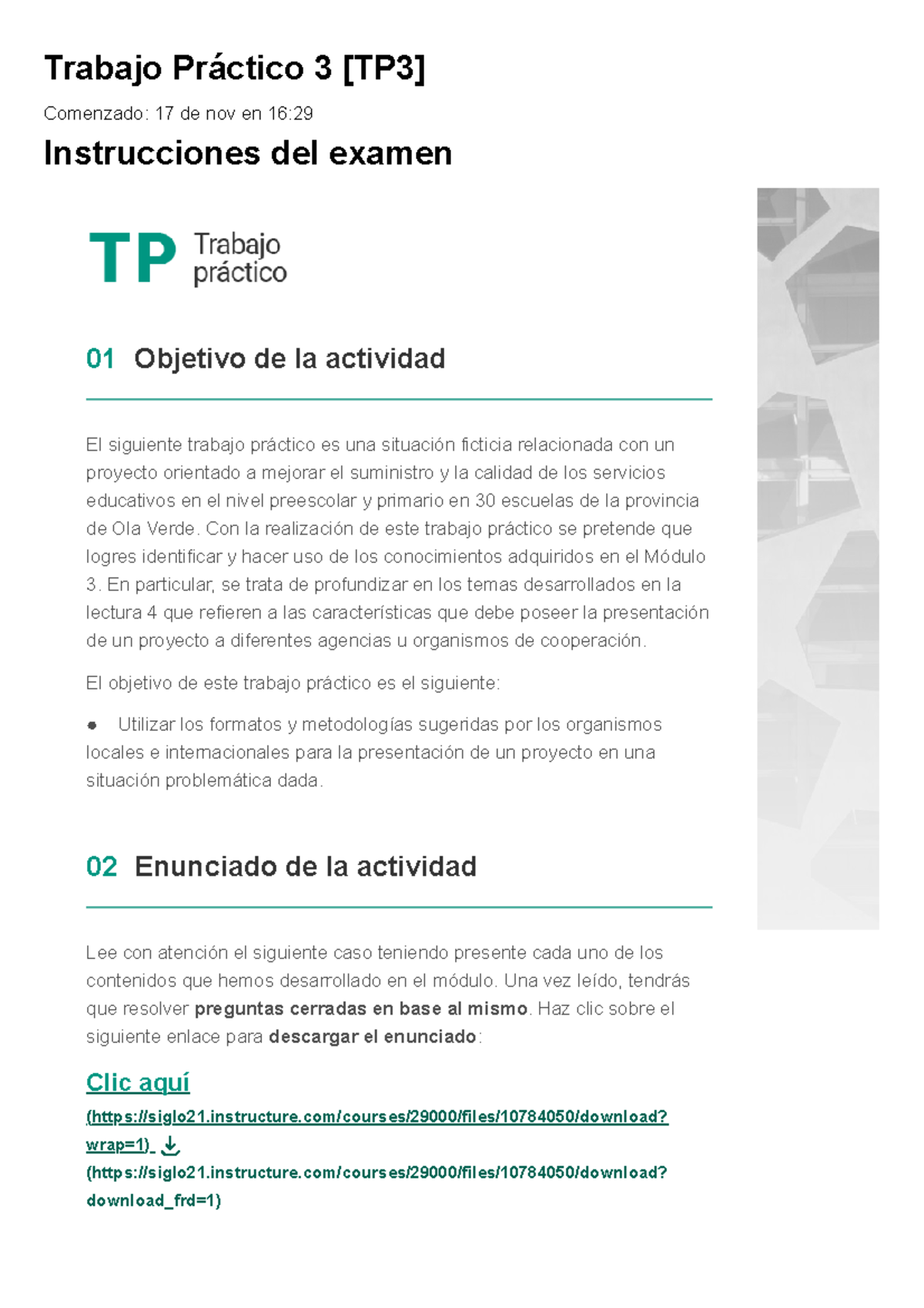 Metodología - TP 3 (81) - Trabajo Práctico 3 [TP3] Comenzado: 17 de nov ...