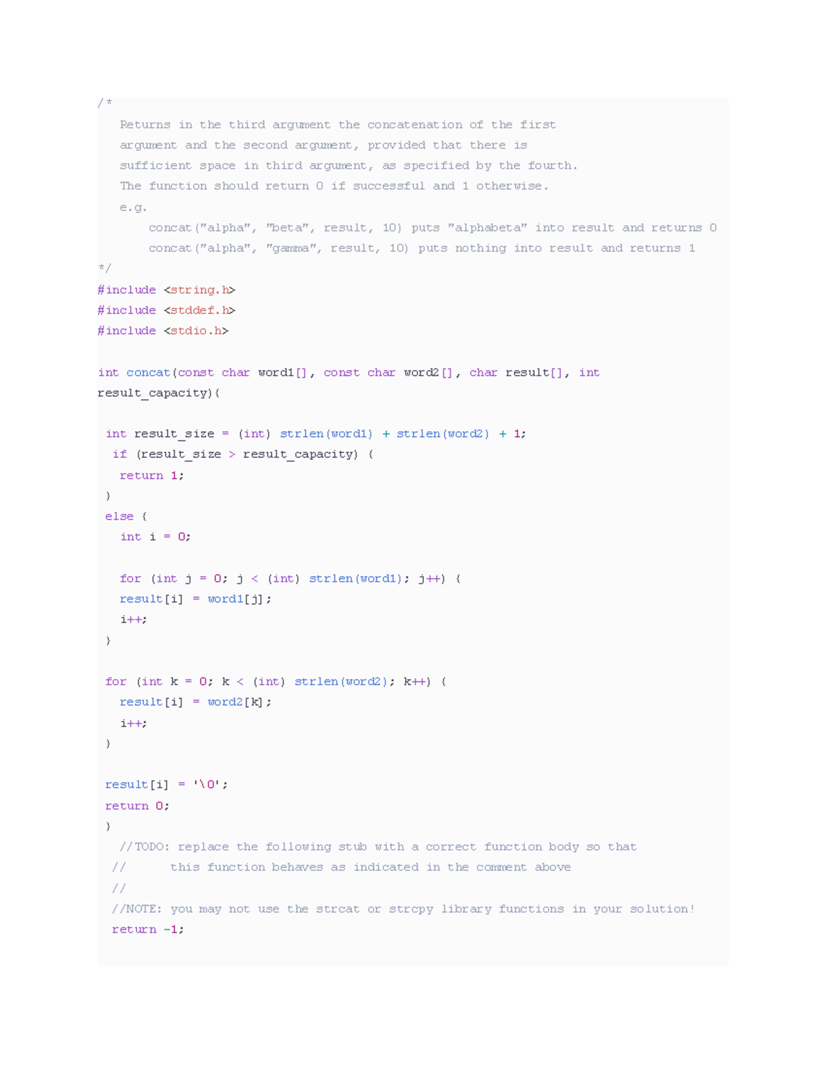 String functions simari returns in the third argument the