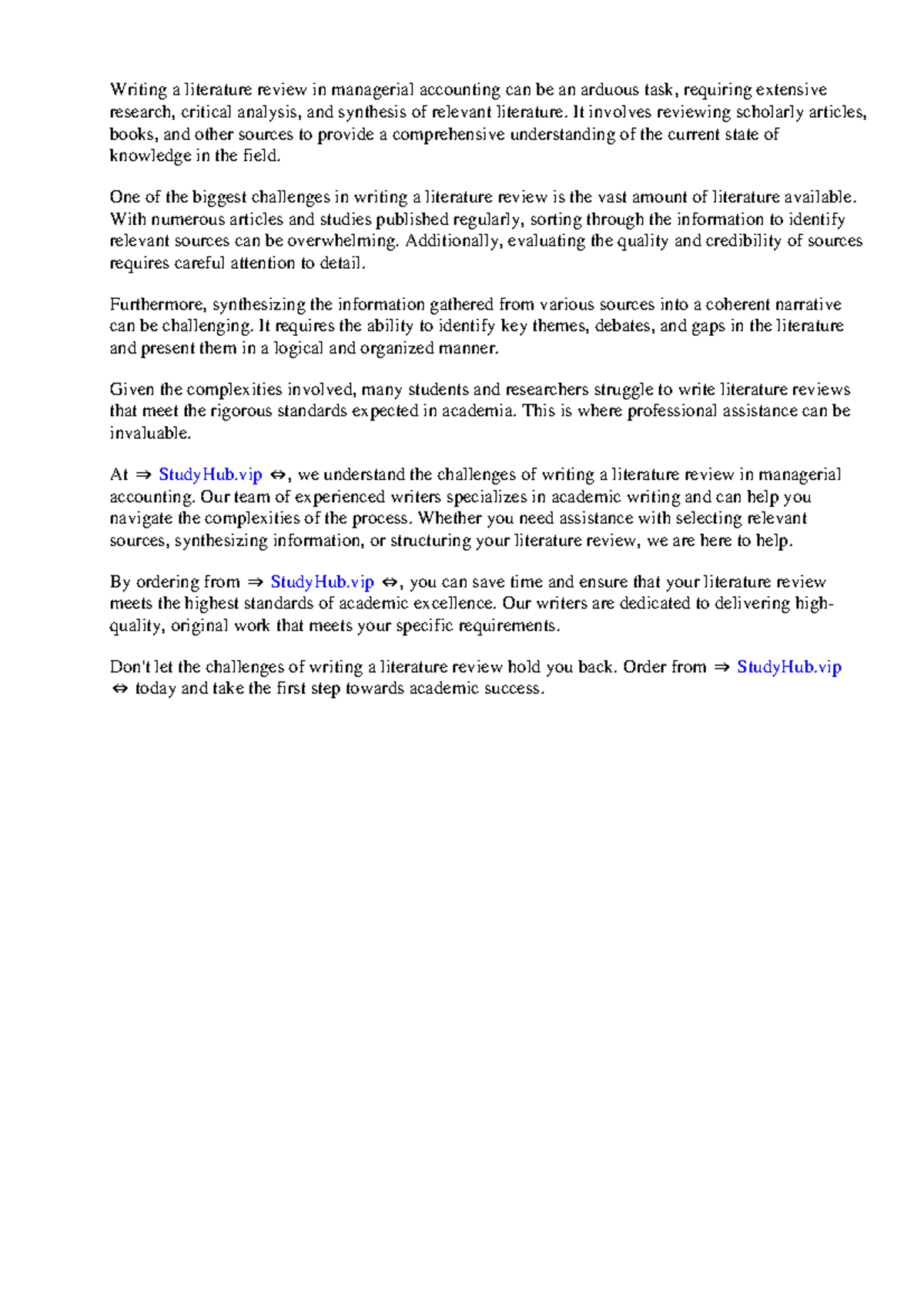 Literature Review Managerial Accounting - Writing a literature review ...