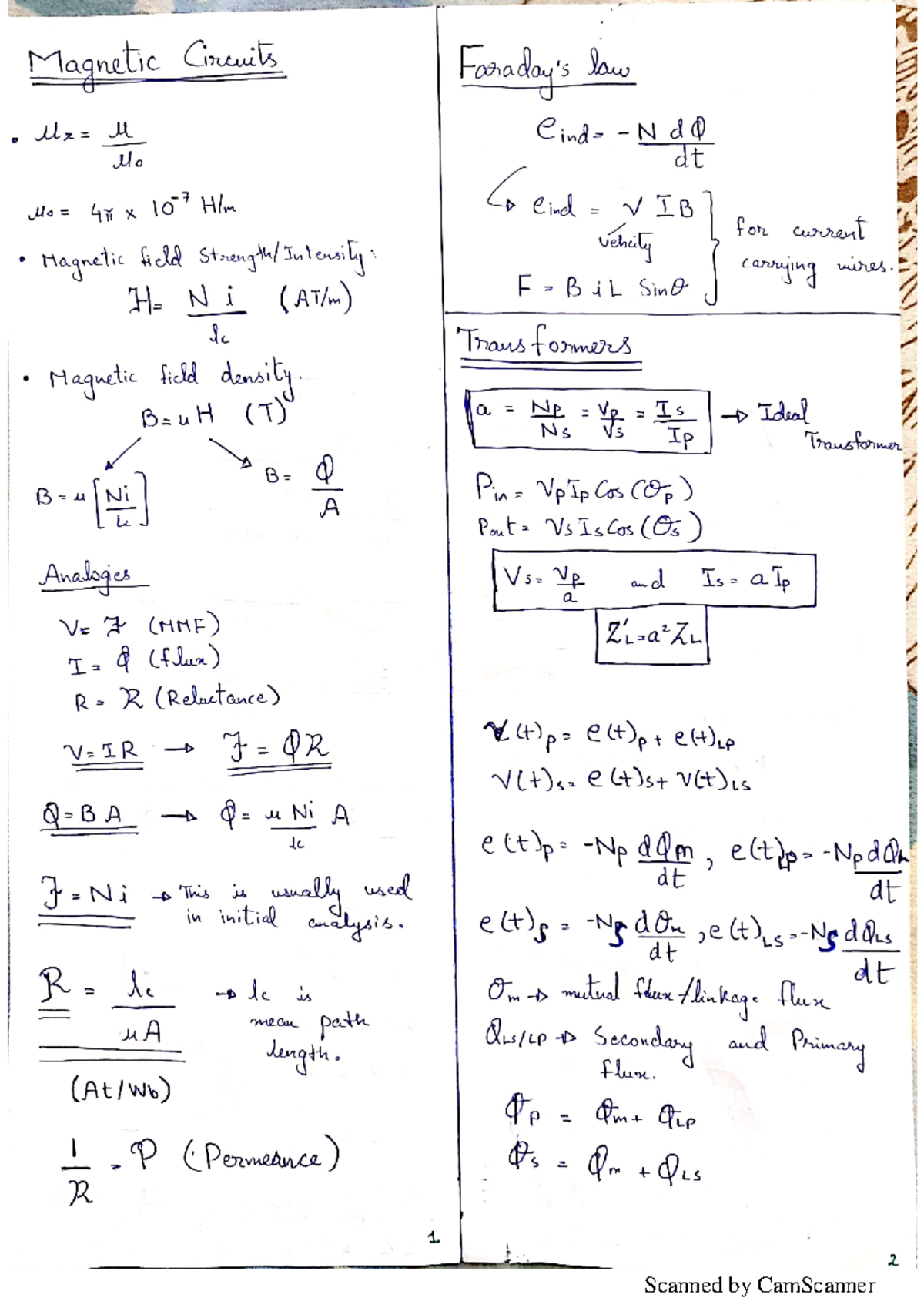 EMS Short Notes - Electrical Measurements and Instrumentation - Studocu