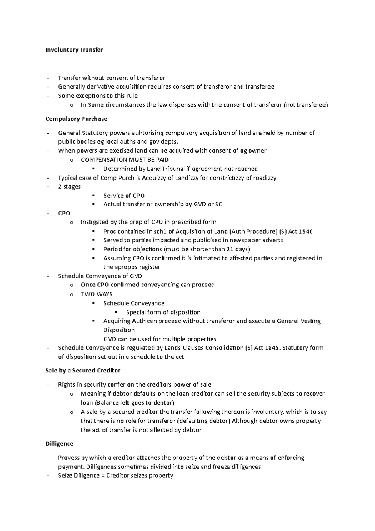 Accession - Involuntary Transfer Transfer without consent of transferor ...