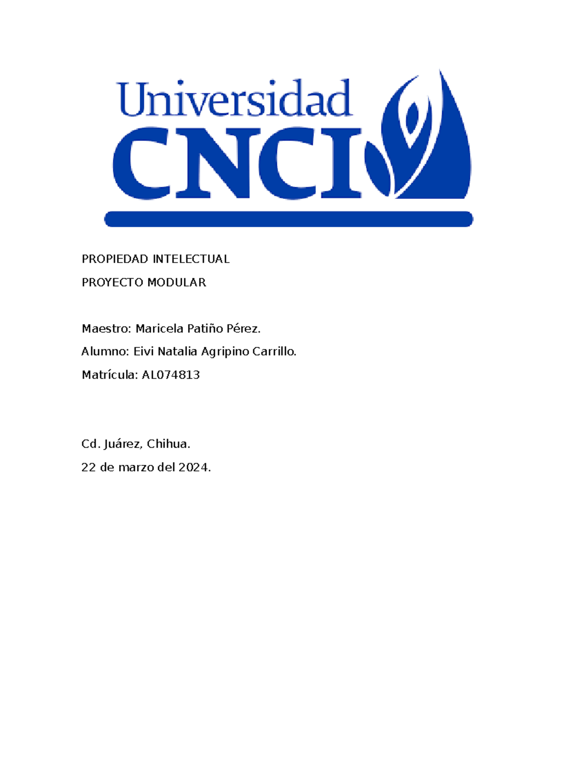 Proyecto modular propiedad intelectual - PROPIEDAD INTELECTUAL PROYECTO ...