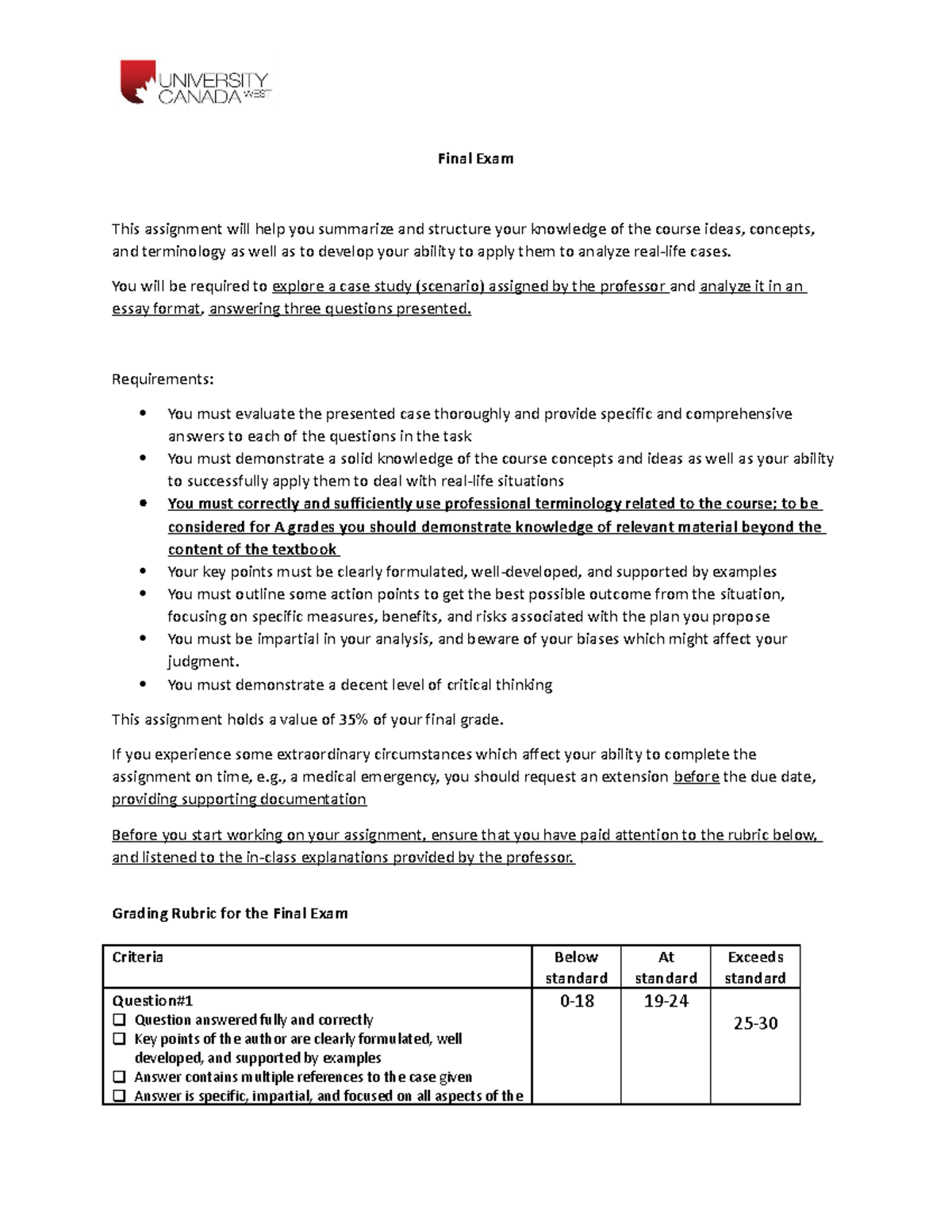 Final Leadership Management (MGMT 601) - Final Exam This assignment ...