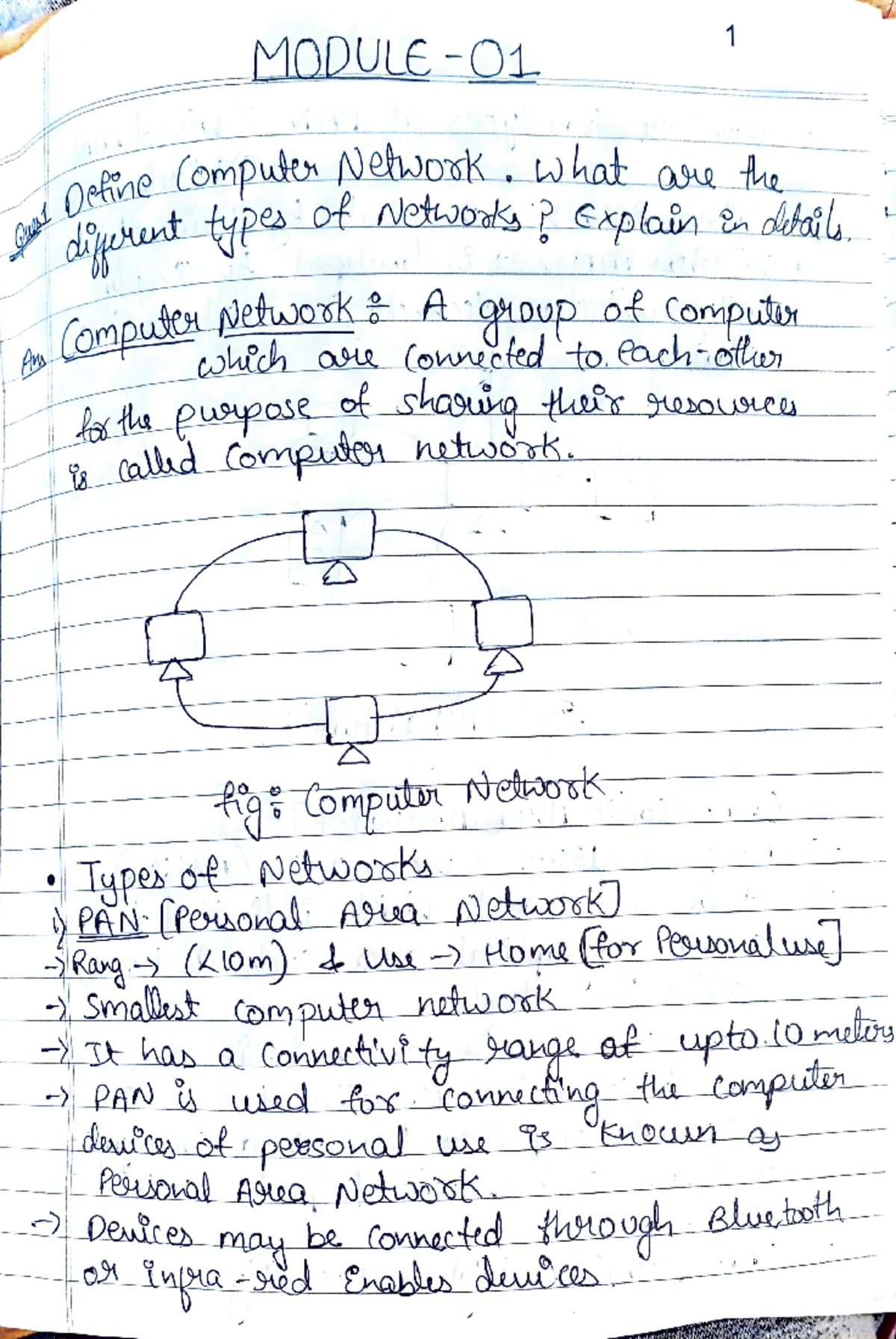 CN module 1 answers - Define MODULE - (onmputen etwosk. hat oe te of ...