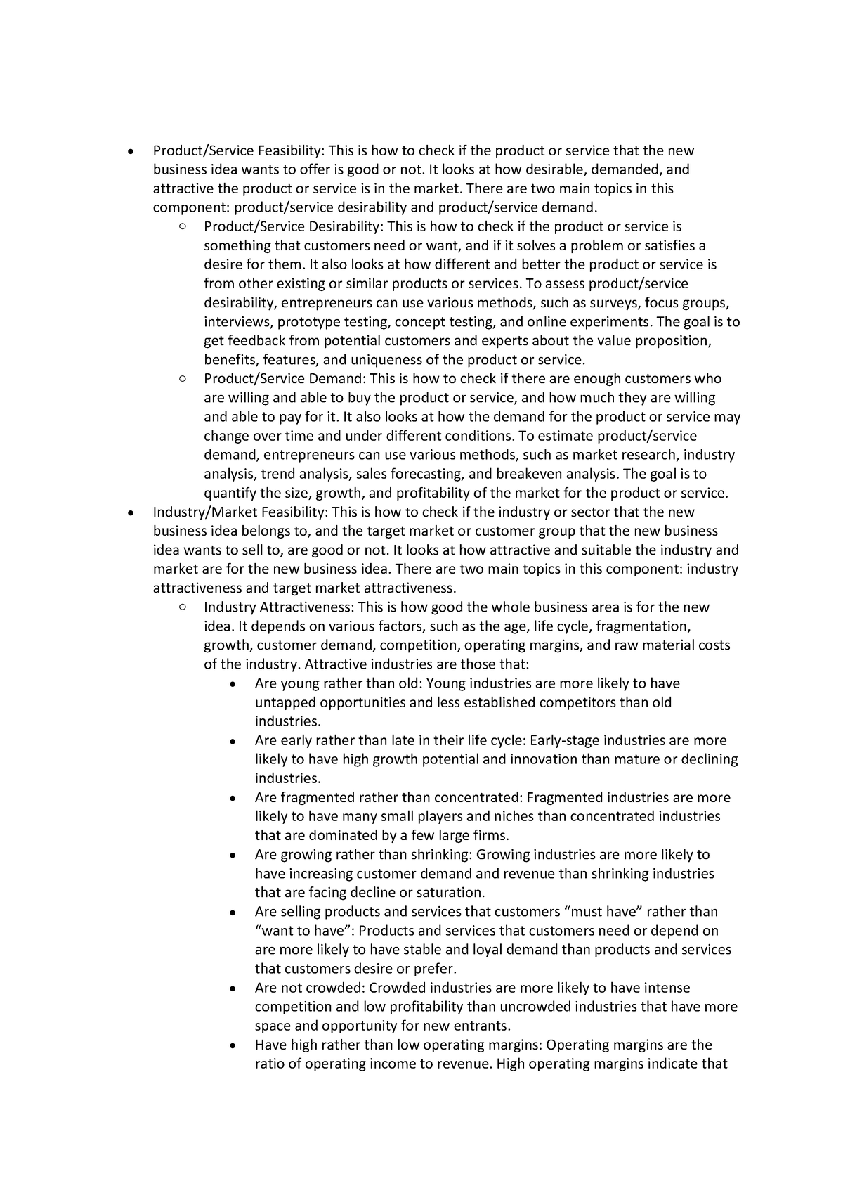 Feasibility analysis - • Product/Service Feasibility: This is how to ...