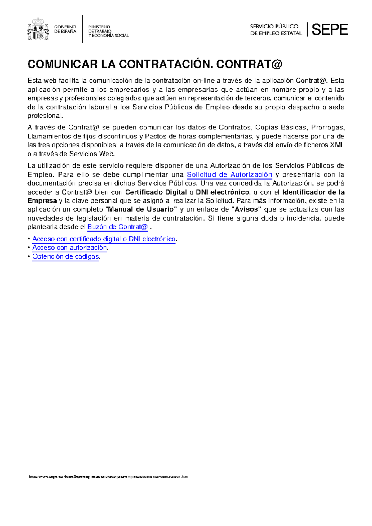 Comunicar La Contratación Contrat@ - • • • COMUNICAR LA CONTRATACIÓN ...